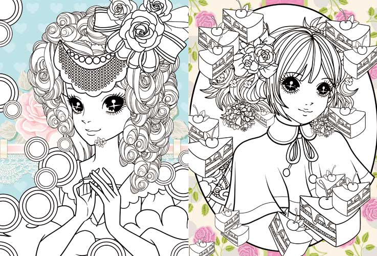 俏丽公主涂色系列童话公主52枚华丽的公主涵盖小女孩最爱的气质线稿
